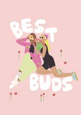 Cute Galentines Day Card for Valentines, best mate, bestie, buddy, friendship created by Absolutely Adela