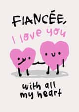 Cute card for Fiancee for valentine's day or anniversary created by The Playful Indian