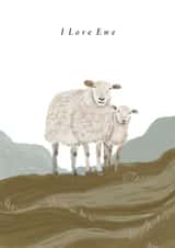 I love Ewe - Mother's Day Card - Cute Sheep Card created by HeatherLucyJ