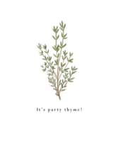 Cute Funny Celebration Card - Its Party Thyme created by HeatherLucyJ