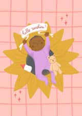 Cute New Baby card - Hello Sunshine! created by Poppy Jane Prints