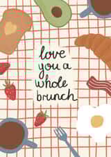 Cute Brunch Card - For Anniversary or Valentines Day created by Molly Redmond Design