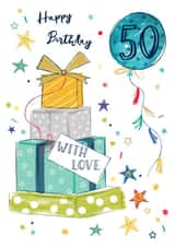 Classic birthday card - 50 Today created by Katie Phythian Design