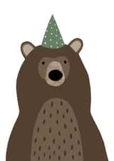Cute Birthday Card - Bear in a Party Hat created by HeatherLucyJ