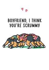 Funny Rugby Card For Boyfriend - Valentine's Card for Rugby Loving Boyfriend created by Of Life & Lemons Ltd.