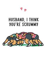 Funny Rugby Card For Husband - Valentine's Card For Rugby Loving Husband created by Of Life & Lemons Ltd.