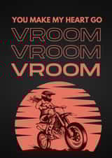 Valentines Day for Motocross Significant Other - Female Rider - Vroom Vroom created by Berklesful Designs
