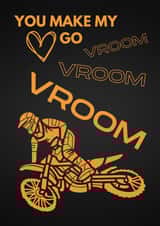 Motocross Valentine Card for the Rider You Love - Vroom Vroom Vroom created by Berklesful Designs