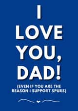 Funny Father's Day Card - for your Spurs-mad dad created by Eventide Design