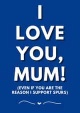 Funny mother's day card - for your Spurs-mad mum created by Eventide Design