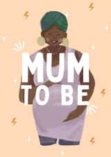 Cute Illustrated Mother's Day Card - Mum To Be created by Callie OGrady