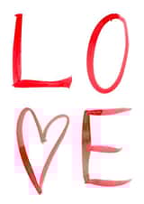 Classic and Pretty Valentine's Day Card - LOVE - Heart created by Bellynam Studio