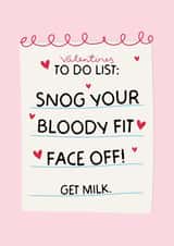 Valentines Day To Do List - Funny Valentines Day Card created by Puns and Needles