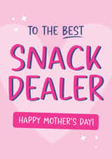 Funny Mother’s Day Card for Mum – Snack Dealer Mom Joke from Kids created by Tiger Feet Creations