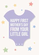 Happy First Mother's Day Card - from your little girl created by Poppy Lane