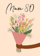 Cute Birthday card - for Mum - 80th created by Quinton cards