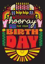 Pretty Birthday Card - Hip Hip Hooray created by OBJECTABLES