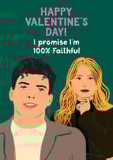 Funny Traitors Valentine's Card - 100% Faithful - Harry and Mollie created by Paper Plane