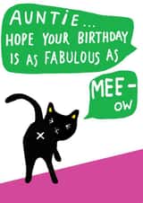 Funny birthday card - Brill auntie created by Earlybird