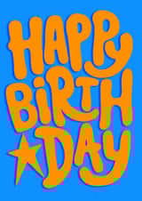 Bold Contemporary Word Art Birthday Card created by Brand13