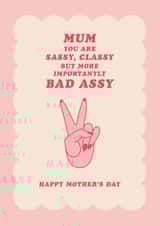 Cute Mother’s Day Card - Bad Ass Mum created by Pig + Plums