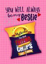 Punny Birthday Card - The Best Friend Chips Last Forever created by Atwood & Atwood