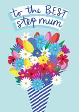 Pretty Mother's Day Card - Step Mum - Bouquet - Flowers created by Jane Katherine Houghton