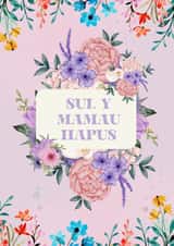 Floral Mother's Day Card - Welsh created by Ink Icons