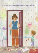 Cute Mothers Day Card - Drawing on the Walls created by Marina Halak