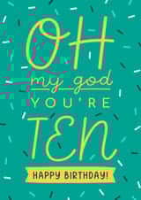 Fun Birthday card - for a 10 year old created by Evie Garnett Designs