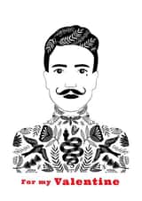 Tattooed Man For My Valentine Card created by Maggie Magoo Designs
