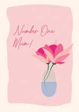 Cute Floral Mother's Day Card - Number One Mum! created by @Art_by_Pruthvi