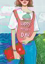 Cute Mother’s Day Card - New Mum created by Albina Uvarova 