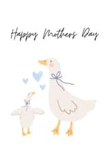 Cute Mother's Day Card - Goose Illustration created by OwlBeeQuirky
