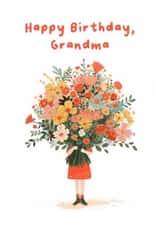 Pretty Birthday Card - For Grandmother - Flower Girl created by Bellollage
