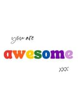 Cute simple rainbow card for that truly awesome person in your life! created by Oh Man!
