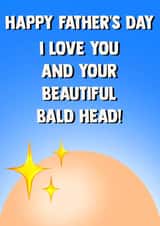 Funny Father's Day card - for a Baldie created by Poppy & Mabel 