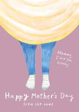 Cute Mother's Day Card - From The Bump - Mum To Be created by Bow & Bell