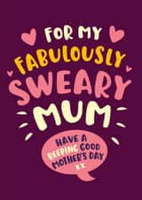 Funny Mother’s Day Card - for a fabulously Sweary Mum created by The Typecast Gallery