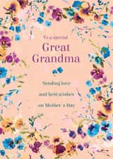 Painterly floral Mother's Day card -  Great Grandma created by Rebecca Prinn