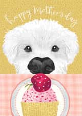 Cute Dog Mother's Day Card - For the dog lover - Happy Mother's Day created by Louise Tiler