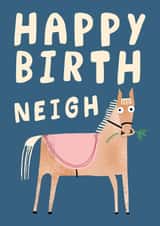 Funny Birthday Card - Horse Pun created by AbiGoLucky