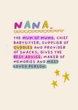 Cute Mother's Day Card - Special Nana - Mum Of Mums created by Sarah Harding