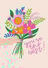 Sweet bunch of flowers for the best person you know created by Hollie McManus Illustration