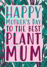 Funny Mother's Day Card - To The Best Plant Mum - House Plants created by Gellie Design