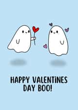 Happy Valentines Day Boo - Cute Valentines Day Card - Ghost Card created by Storm Creations