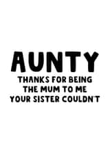 Cheeky Card for Aunty - Mother's Day Card for Aunty - Auntie - Like a Mum created by The Blunt Badger