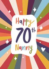 Cute Birthday Card - 70th - for Nanny created by Woody's Design
