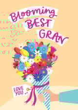 Blooming Best Gran | Pretty Floral Mother's Day Card | Granny | Grandmother created by Jane Katherine Houghton