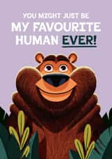 Cute Anniversary Card For Significant Other - Favourite Human Ever! created by Folio | Ian Owen